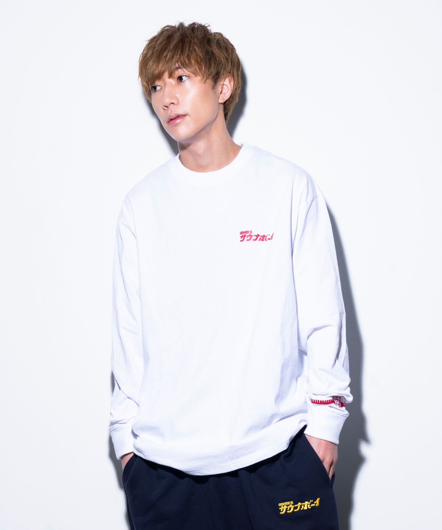 GS×サウナボーイ LOCKER KEY L/S T-SHIRT WHITE