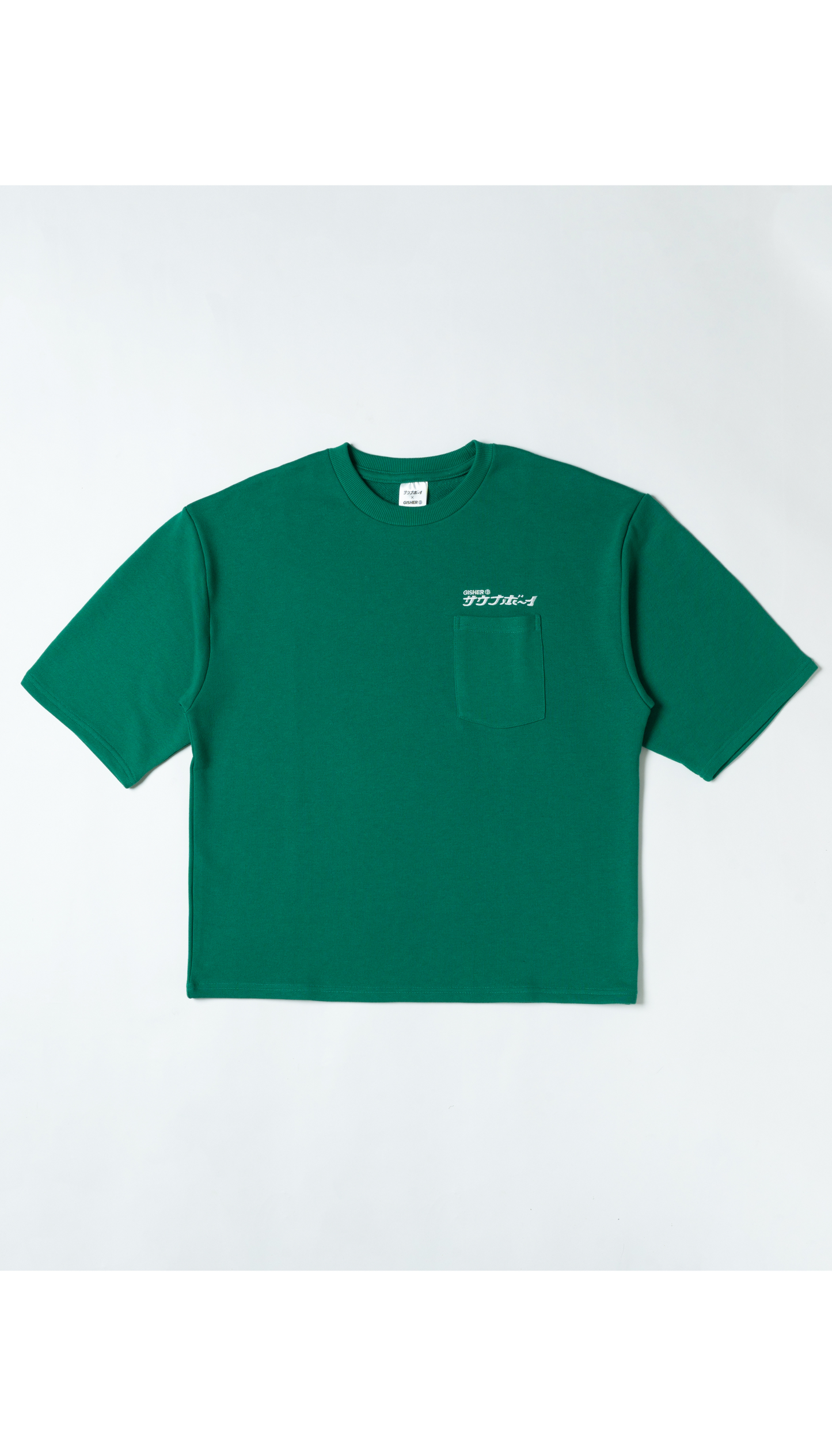 GISHER×サウナボーイ】SHORT SLEEVE SETUP GREEN