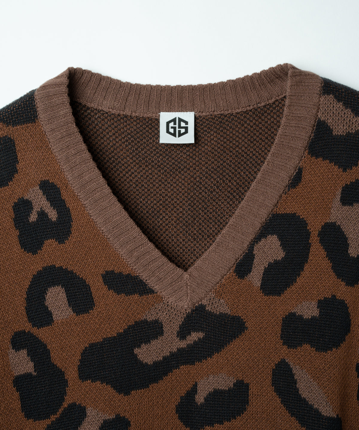 GS ANIMAL KNIT VEST Brown