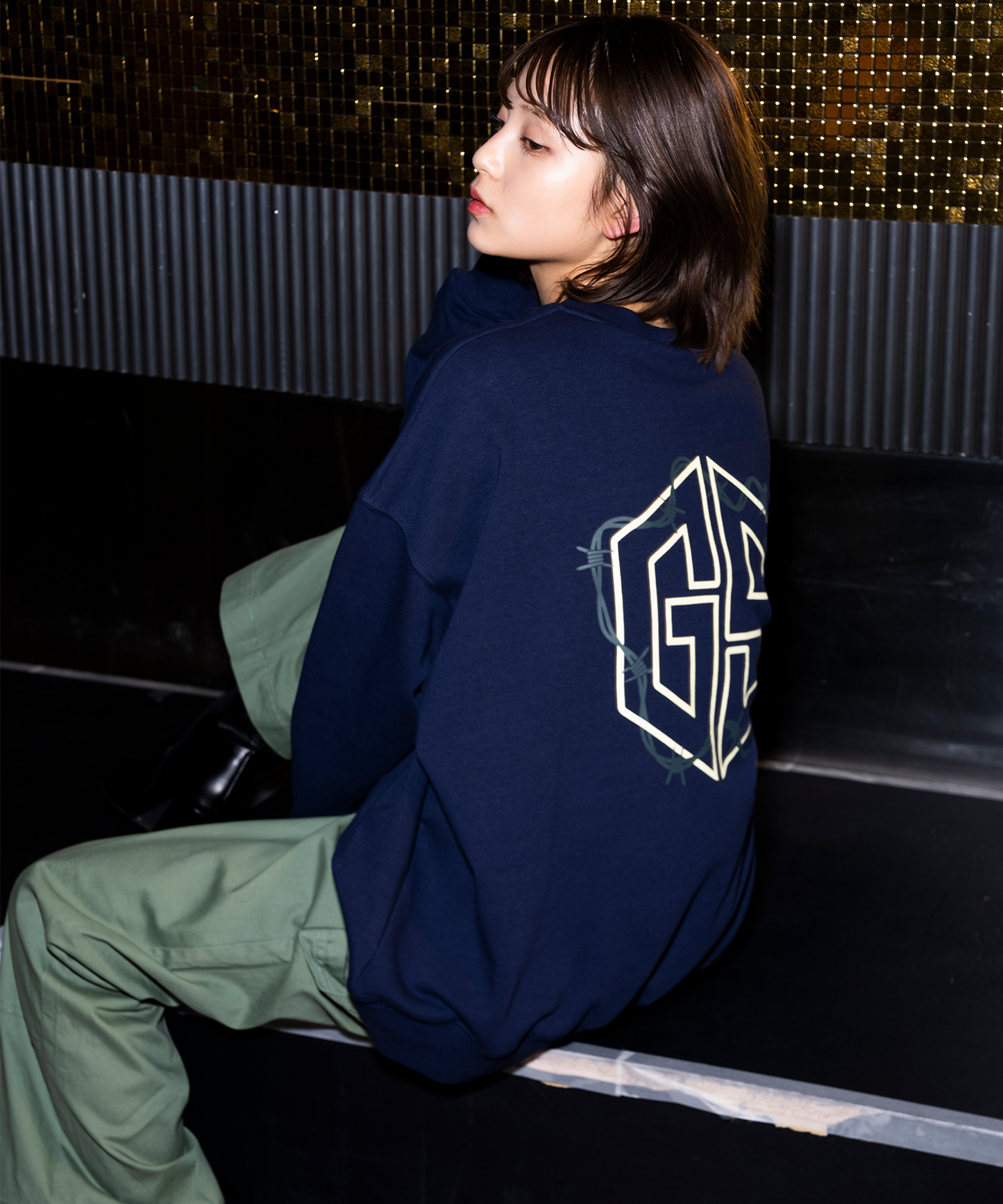 NEEDLE SWEATSHIRTS NAVY